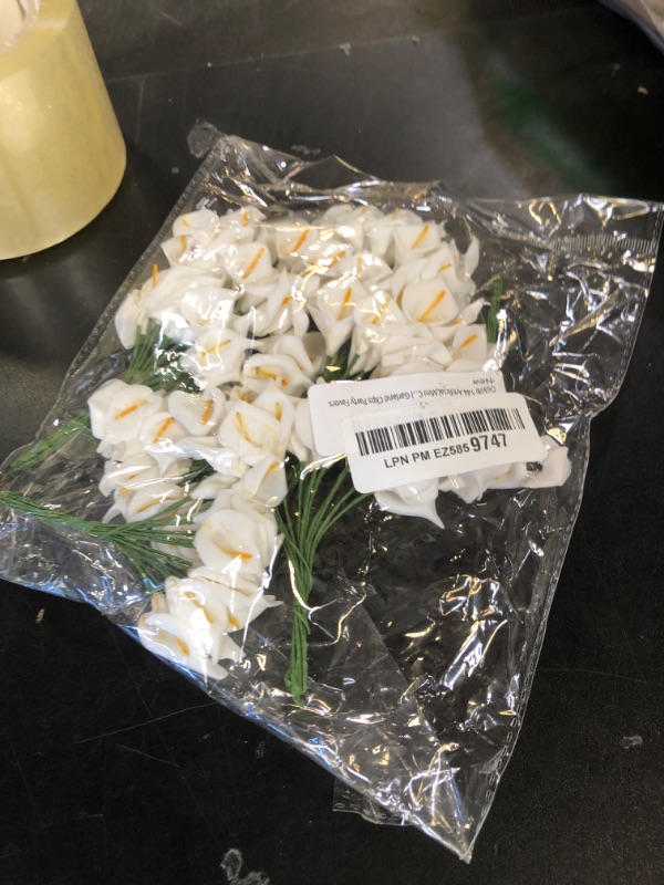 Photo 1 of Ooki® 144 Artificial Mini Calla Lily Flower Bulb Heads Fake Floral Bouquet Crafts Scrapbooking Garden Wedding DIY Bridal Garland Clips Party Favors
