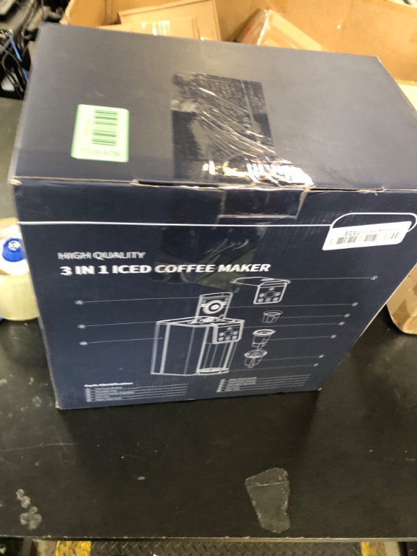Photo 1 of SHARDOR Single Serve Coffee Maker 2.0, Hot and Iced Coffee Machine for K Cup Pods & Ground Coffee, 6 to 14 oz Brew Sizes, 50 oz Removable Water Tank, Bold Brew Setting, Stainless Steel, Black