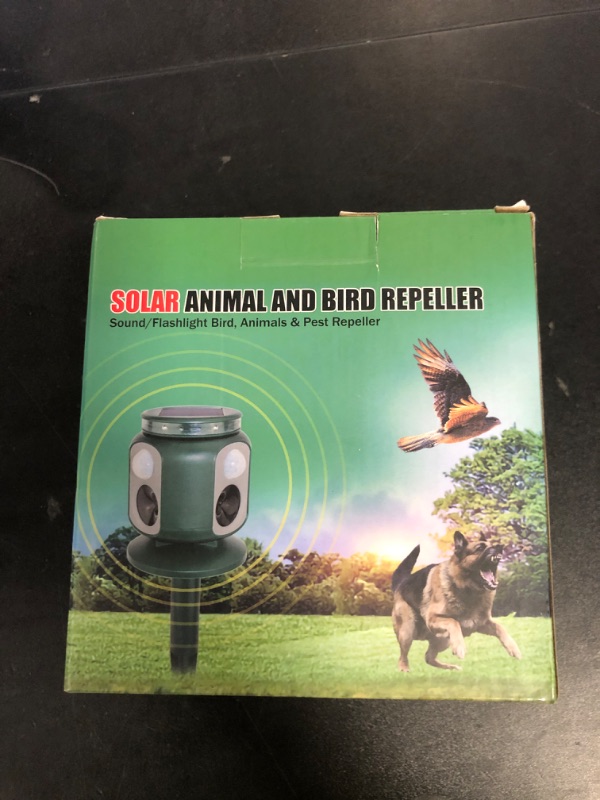 Photo 1 of 2025 Upgraded Solar Animal Repeller - 360° Animal Repellent Ultrasonic Outdoor - Deer Cat Repellent Devices Squirrel Dog Repeller with Motion Sensor & Flash for Fox Bird Mole Skunk Coyote Raccoon