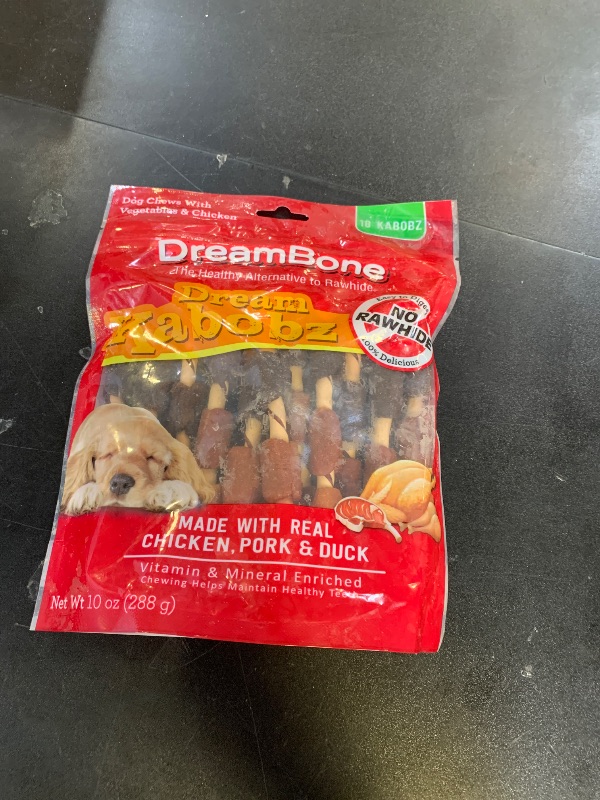 Photo 1 of  expiration, 04 202------DreamBone Dream Kabobz, Rawhide Free Dog Chew Sticks Made Made with Real Chicken and Vegetables, 18 Count
