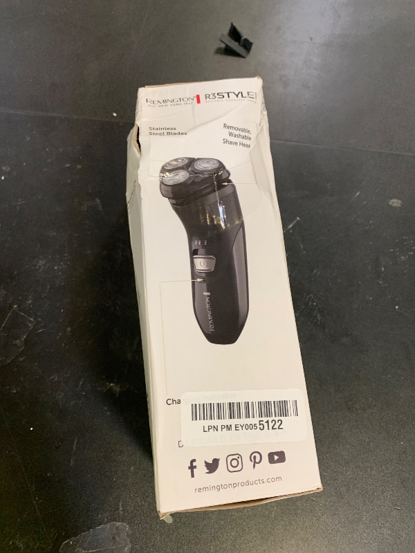 Photo 1 of Remington R3 Style Series Rotary Shaver for Men, Flexing Technology and Sensitive Skin Comfort, Rechargeable Wet or Dry Electric Razor with Pop Up Trimmer and Stubble Attachment