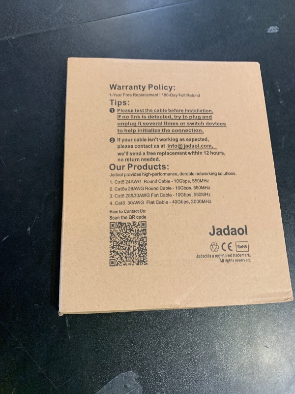 Photo 1 of Jadaol Cat 6 Ethernet Cable 100 ft, Outdoor & Indoor 10Gbps Support Cat8 Cat7 Network, Flat RJ45 Internet LAN Computer Patch Cable for Router, Modem, Switch, Gaming Consoles, Streaming Devices, White