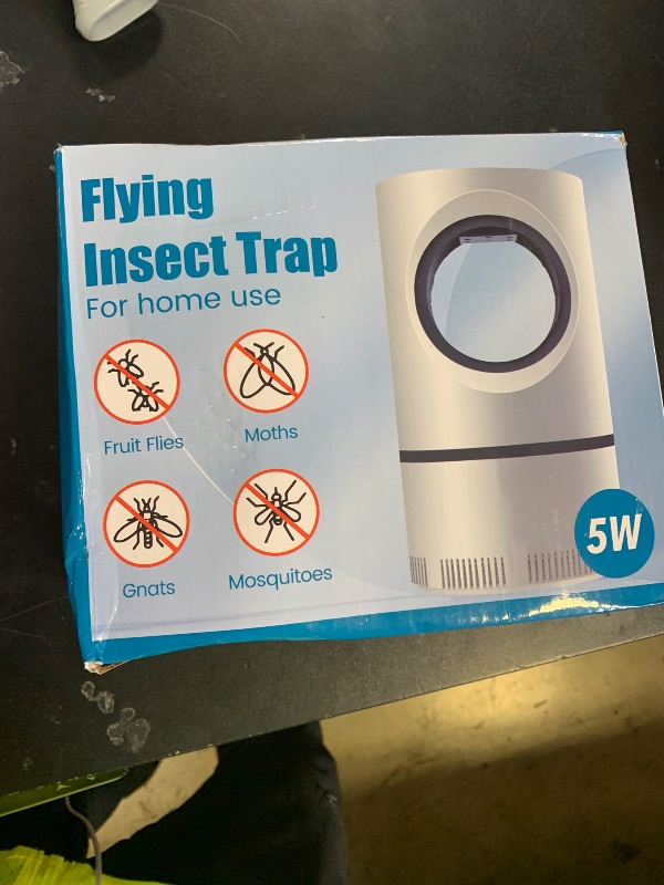 Photo 1 of Flying Insect Trap Fruit Fly Traps Fan Powered Indoor Bug Catcher for Mosquitoes, Gnats, Moths & Fruit Flies, Silent & Effective (2, White)