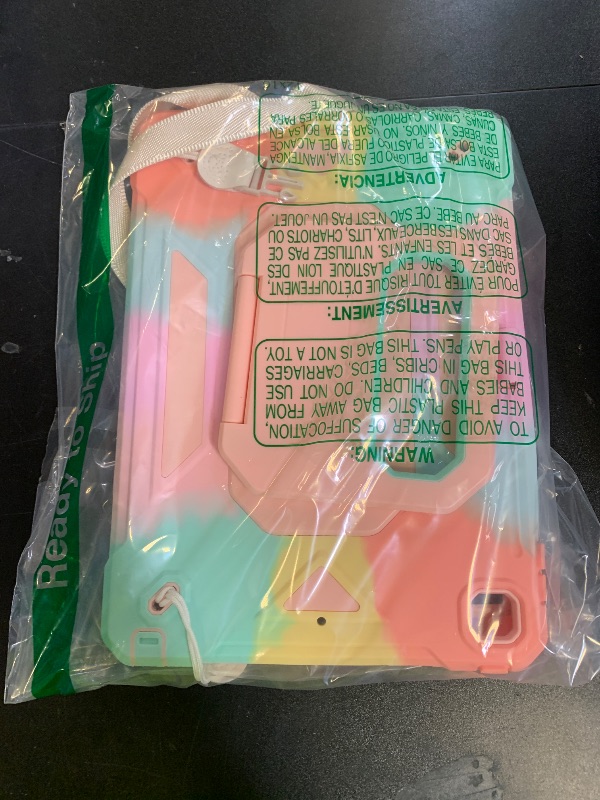 Photo 1 of for iPad 9th/ 8th/ 7th Generation Case (iPad 10.2 inch Shockproof Case) with 360 Rotating Grip Magic Stand, Pencil Holder/Keychain/Carrying Shoulder Strap, for iPad 10.2 inch Girls (Colourful)