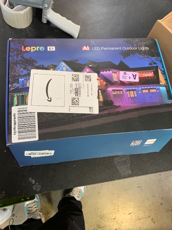 Photo 1 of Lepro E1 AI Permanent Outdoor Lights APP Control, 100ft 60 LED Smart RGB+IC+Warm/Cool White House Eave Light for Halloween Christmas, Alexa Google Enabled, 2.4 GHz WiFi/Bluetooth, NO Remote Controller