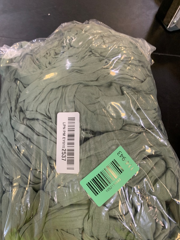 Photo 1 of 10 Pack Sage Green Cheesecloth Table Runner 17x108 Inch Boho Gauze Cheese Cloth Table Runners for Wedding Party Baby Shower Birthday Home Decor