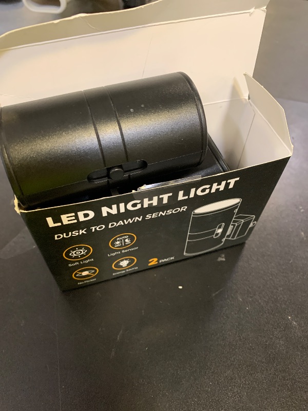 Photo 1 of L LOHAS LED Night Light, Amber Nightlight, Dimmable Night Light, Light Sensor, Yellow Nightlight, 0-100LM, Sleep Light for Kids, Soft & Warm Light for Bedroom, Bathroom, 2 Pack