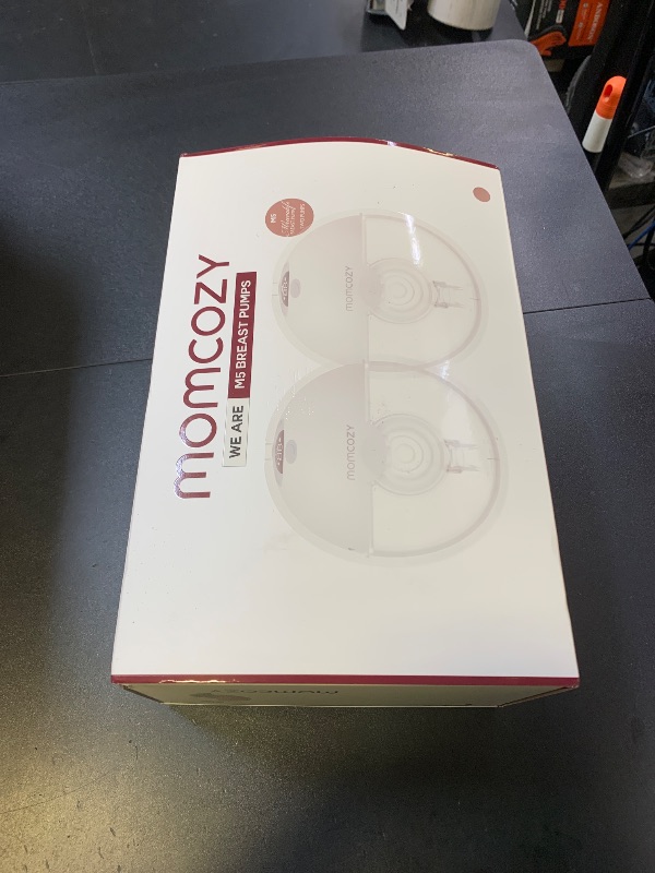 Photo 1 of Momcozy M5 Hands-Free Wearable Breast Pump, Double-Sealed Flange for Baby-Like Comfort, 3 Modes & 9 Suction Levels, Portable Electric Pump – 24mm, 2-Pack Cozy Red