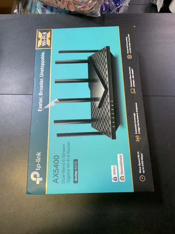 Photo 1 of TP-Link AX5400 WiFi 6 Router (Archer AX73)- Dual Band Gigabit Wireless Internet Router for Streaming, Long Range Coverage