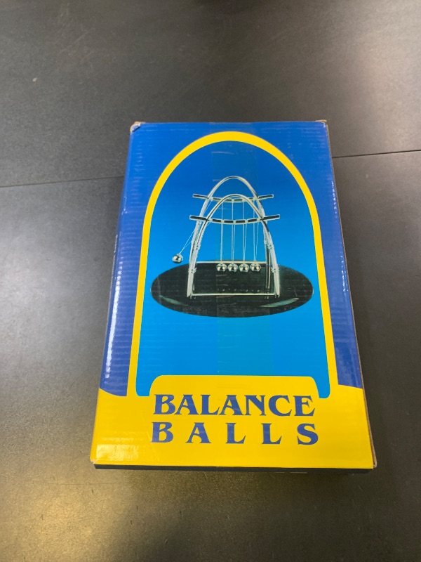Photo 1 of Alvinlite Newton's Cradle Balance Ball Fun Science Desk Toys, Physics Educational Tool Swinging Kinetic Balls for Home Office Desktop Decoration, Large