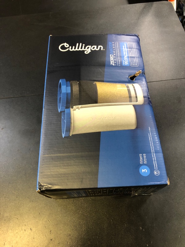 Photo 1 of Culligan with ZeroWater Technology Replacement Filter 3-Pack, 5-Stage Advanced Water Filter – IAPMO Certified to Reduce Lead, Total PFAS (Forever Chemicals), Mercury, Fluoride, and Chlorine