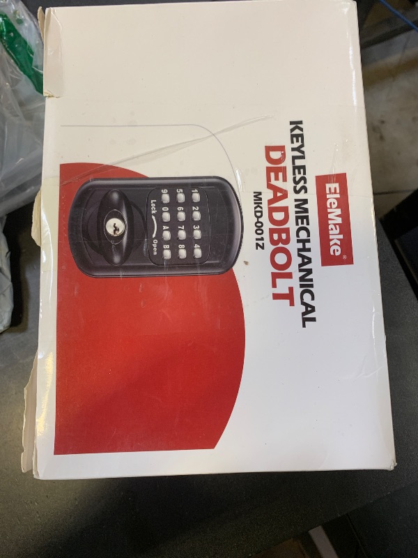 Photo 1 of Bravex Keyless Deadbolt Keypad Entry Door Lock Zinc Alloy Sabbath Lock 100% Mechanical Shabbos Lock- No Risk of Low Power, Black