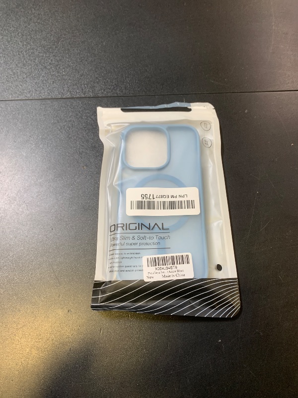 Photo 1 of PuyaTeya for iPhone 14 pro Phone Case, Compatible with Magnetic, Military Grade Drop Protection Translucent Matte Shockproof Anti-Scratch/Anti-Fingerprint Case for iPhone 14 pro (Azure Blue)