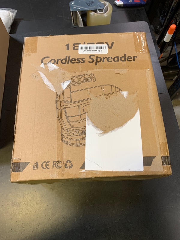 Photo 1 of Uniqwamo Handheld Grass Seed Spreader Compatible for Milwaukee 18V Li-ion Battery, Available Year-Round, Grass Seeds, Rock Salt (Battery not Included)