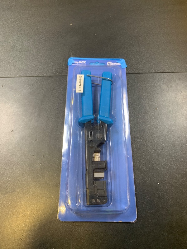 Photo 1 of Everest easyJACK - 90° Angled Speed Termination Keystone Tool - Time Saver Network Punch Down Tool - To Be Used ONLY with Everest 90° Angled RJ45 Cat5e, Cat6a and Cat6 Keystone Jacks (B087N7QQD2)
