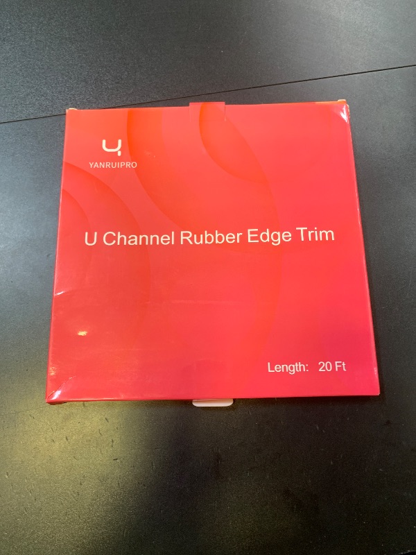 Photo 1 of Rubber Edge Trim, Flexible Edge Trim for Sharp Edge, 1/8" U Channel Edge Protector, Self Adhesive Edge Guards for Plywood and Glass Parts, 20Ft, Brown Color