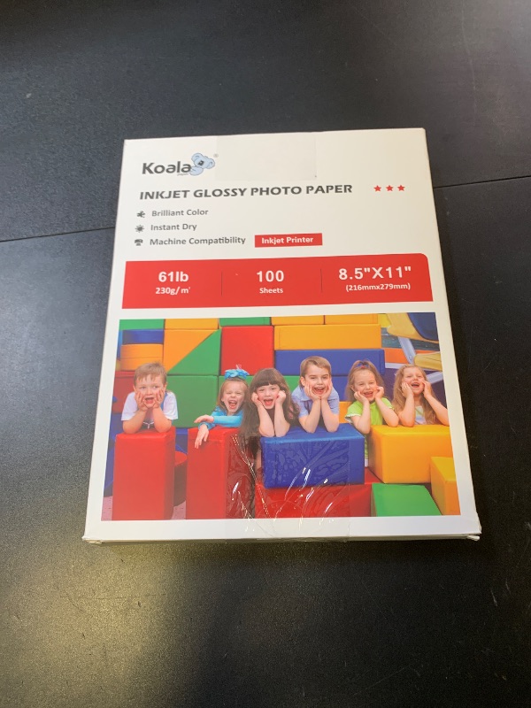 Photo 1 of Koala Heavyweight Photo Paper High Glossy 8.5x11 Inches for Inkjet Printing 100 Sheets 61LB