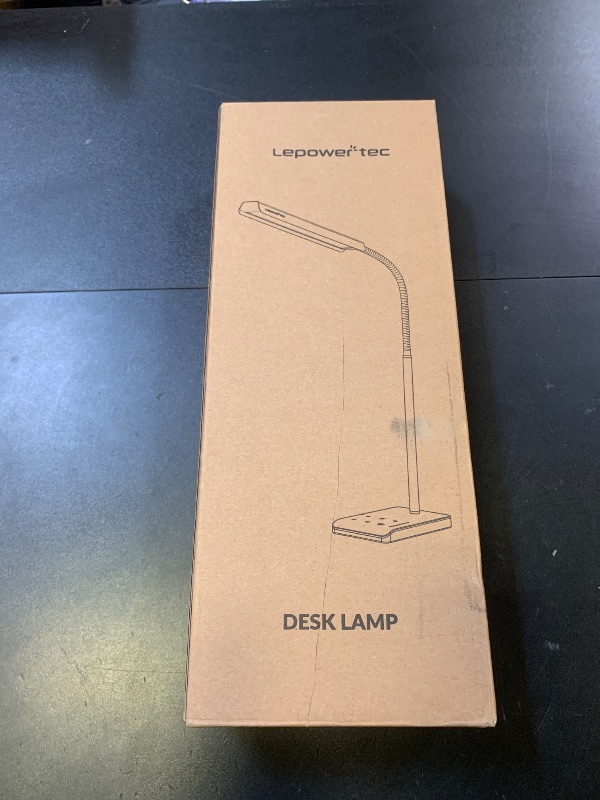 Photo 1 of LEPOWER-TEC LED Desk Lamp, 12W Reading Desk Lamp for Office Home with 60 Lighting Modes, Touch Control & Timer Function, 750LM Bright Eye-Caring Gooseneck Desk Light Table Lamp for Study, Work, Silver