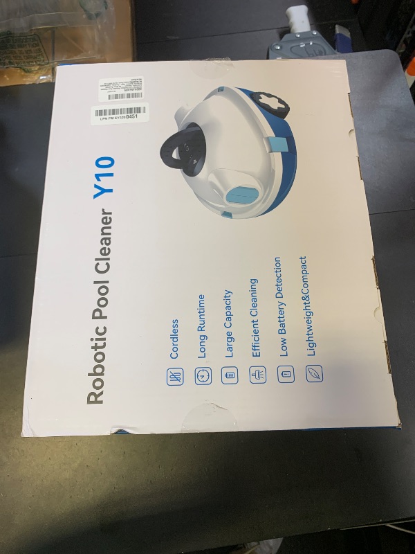 Photo 1 of OUCAXIA Y10 Cordless Robotic Pool Cleaner Automatic Vacuum - 90 Mins Runtime, Powerful Suction, Self-Parking, Lightweight for Above/Inground Pools Up to 65ft/1100 Sq.Ft (Snow)