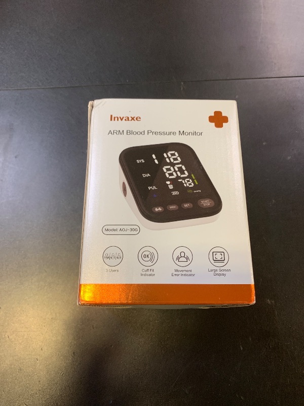 Photo 1 of Blood Pressure Machine, Automatic Upper Arm Blood Pressure Monitor with 2x199 readout, 4.5 inch Backlit Large Screen Adjustable Large Cuff 9 to 17 inches - arrhythmia and Home Hypertension Detector