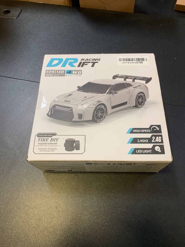 Photo 1 of RC Drift Car, 1:24 Scale Remote Control Vehicle with LED Lights, 2.4GHz 20KM/H 4WD High Speed RC Cars, Drifting Tires?Two Batteries, Racing Sports Toy Idea Gift for Adults Boys Girls and Kids