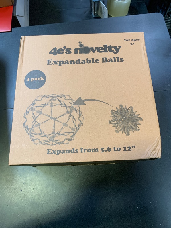 Photo 1 of 4E's Novelty Expandable Breathing Ball Sphere (4 Pack) Toy for Kids Stress Reliever Fidget Toys for Yoga Anxiety Relaxation Expands from 5.6" to 12"