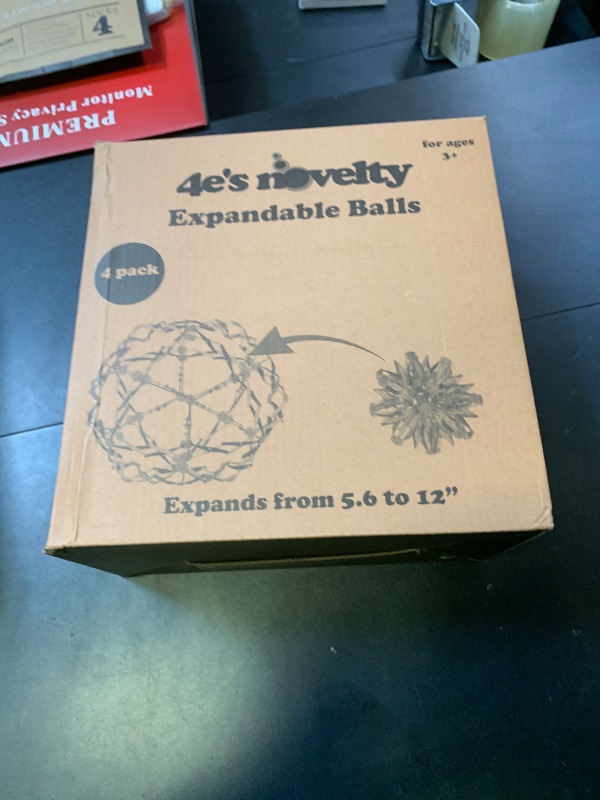 Photo 1 of 4E's Novelty Expandable Breathing Ball Sphere (4 Pack) Toy for Kids Stress Reliever Fidget Toys for Yoga Anxiety Relaxation Expands from 5.6" to 12"