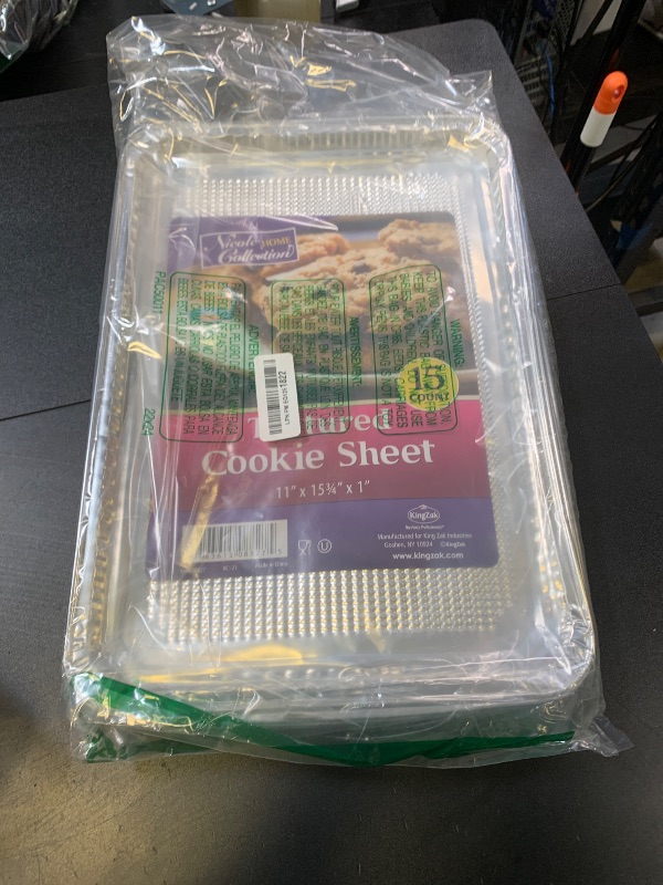 Photo 1 of Aluminum Pans Half Size Textured Cookie Sheet 15 Count Durable Nonstick Baking Sheets 15.87" x 11" - Sheet Pan, Baking Tray, Cookie Sheets, Foil pans, Foil trays, Sheet Baking Pans
