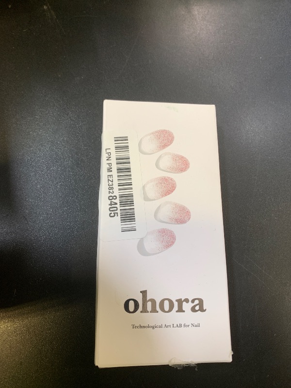 Photo 1 of ohora Semi Cured Gel Nail Strips (N Basic Nails no.3) - Nude, Glitter, Works with Any UV/LED Lamps, Salon-Quality, Long Lasting, Easy to Apply & Remove - Includes 2 Prep Pads, Nail File & Wooden Stick