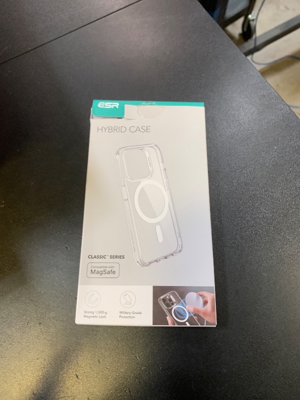 Photo 1 of ESR for iPhone 15 Pro Max Case, Compatible with MagSafe, Military-Grade Protection, Yellowing Resistant, Scratch-Resistant Back, Magnetic Phone Case for iPhone 15 Pro Max, Classic Series, Clear
