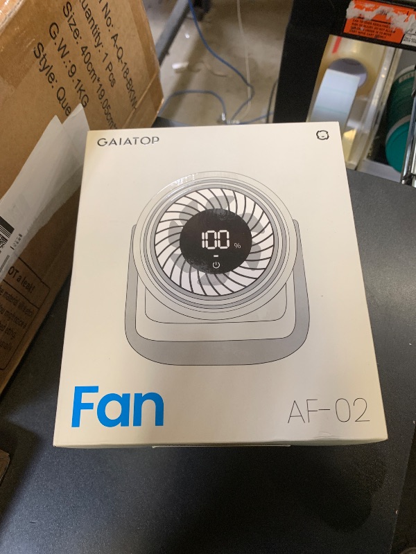 Photo 1 of Gaiatop Desk Fan with Touch Control, 4000mAh Battery, 5 Speeds Ultra Quiet Bedroom Fan with LED Display, 90° Tilt, 7.7 Inch USB-C Rechargeable Desktop Fan for Dorm Office Room Home Office, Beige