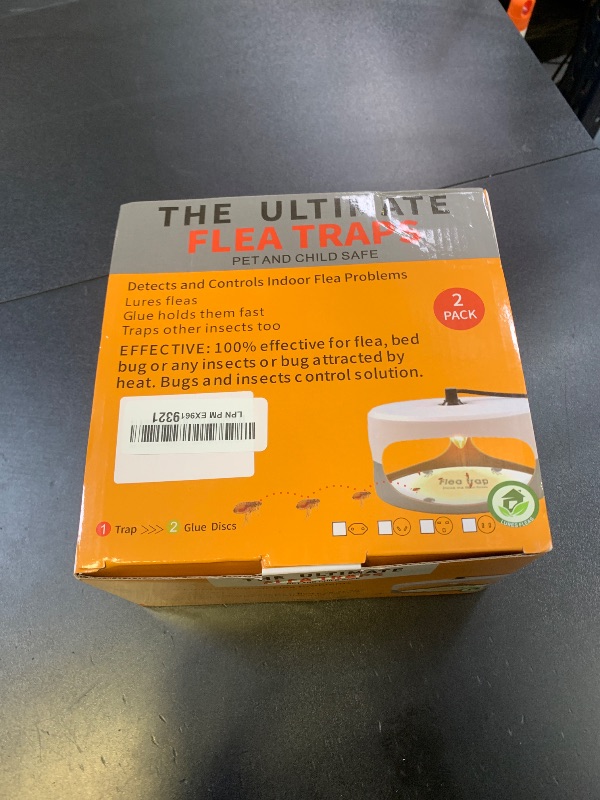 Photo 1 of KILSACO Flea Trap for Inside Your Home 2 Packs - Premium Electric Flea Traps, Natural and Child-Friendly Indoor Flea Control for Home & Garage with 5 Glue Disc Refills and 5 Lightbulbs