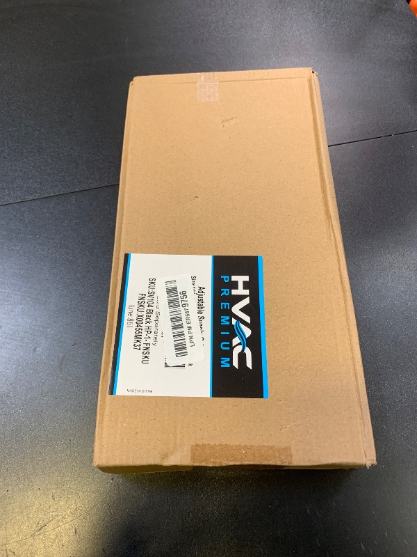 Photo 1 of 10" X 4" Adjustable AIR Supply Diffuser - HVAC Vent Cover Sidewall or Ceiling - Grille Register - High Airflow - Black [Outer Dimensions: 11.75" w X 5.75" h]