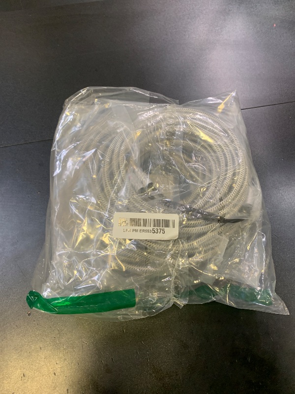 Photo 1 of Elecan 14 AWG Speaker Cable Wire 50 Feet with Gold-Plated Banana Tip Plugs-CL2 Rated-in Wall-Heavy Duty Nylon Braided, Oxygen-Free Copper (OFC)-White-with 5 Cable Ties