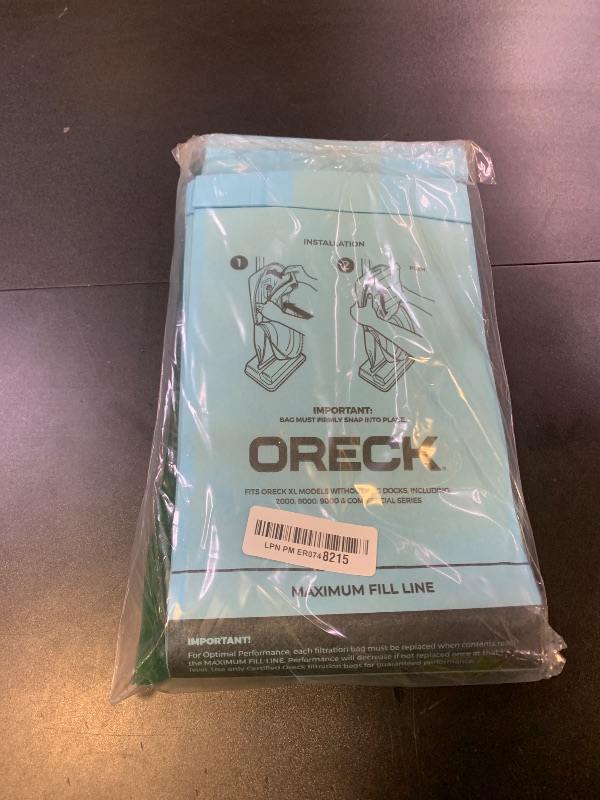 Photo 1 of Oreck Commercial XL Vacuum Cleaner Bags, Pack of 9, Single-Wall Filtration, Disposable, Fights Odors, Oreck Vacuum Cleaner Bags for Use in Upright Vacuums