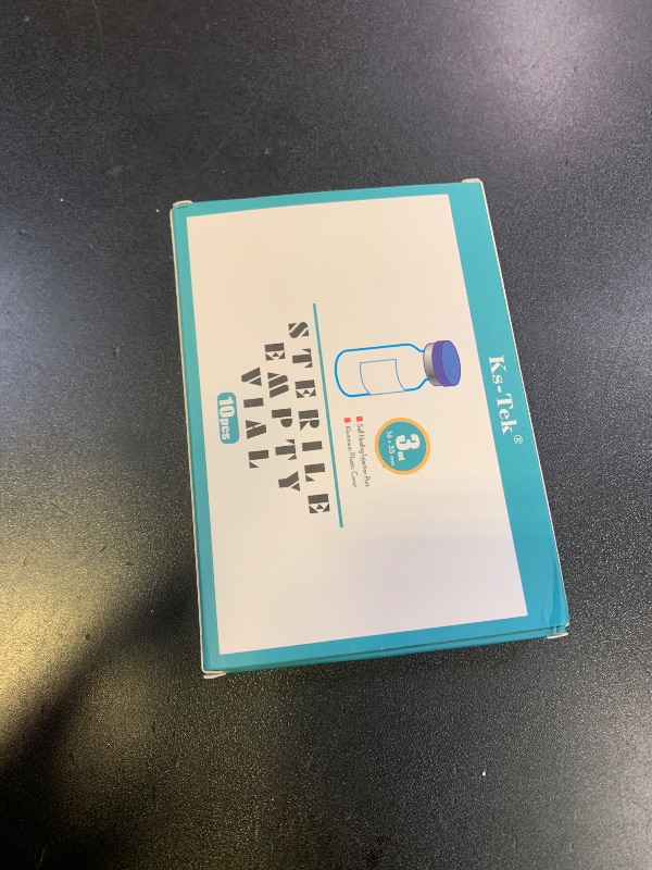 Photo 1 of Ks-Tek Sterile Empty Vials with Self Healing Injection Port,with Flip Off Aluminum Cap,Sterile Package (3ml,10)