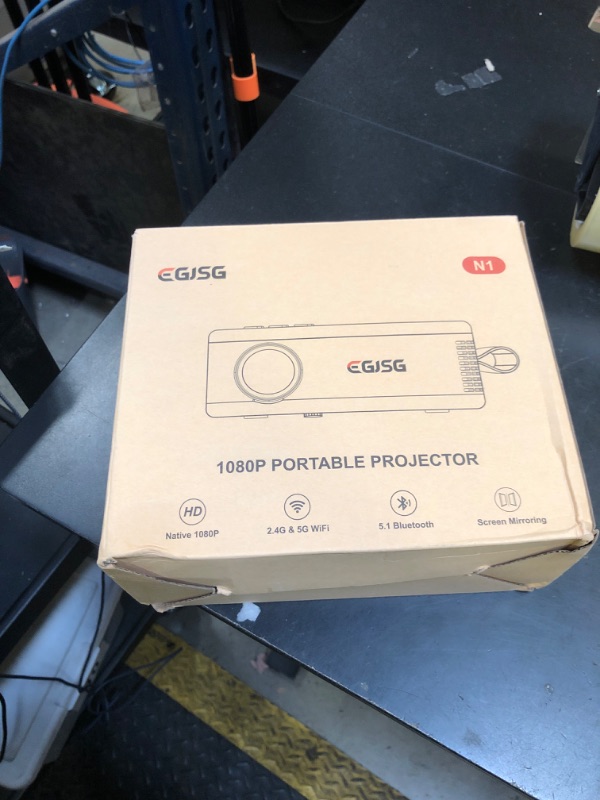 Photo 1 of Projector with WiFi and Bluetooth, 1080P Full HD Portable Projector, 4K Supported Outdoor Projector, Lag-free 5G WIFI 6, Compatible with iPhone, Android, PC, TV Stick, PS5, Xbox
