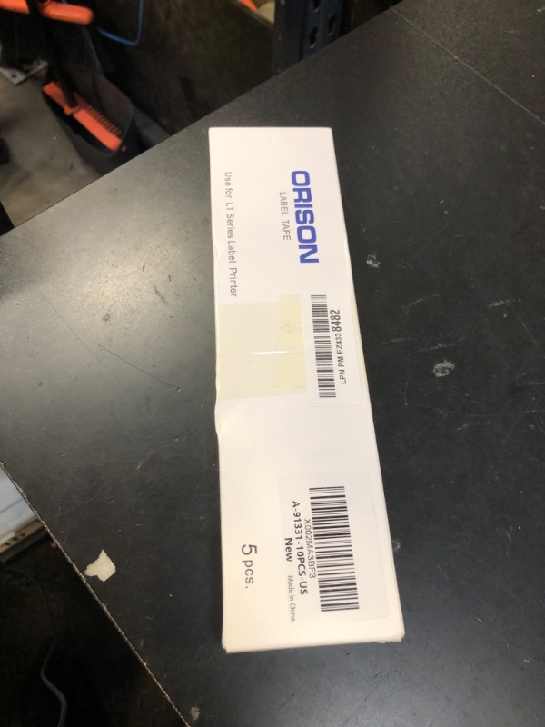 Photo 1 of Label Orison Letratag 91331 S0721610 Plastic Label Tape Refills Black on White Compatible with Dymo LT Label Maker Plus LT100T QX50,1/2 Inch X 13Feet (12mmx4m),10Pack