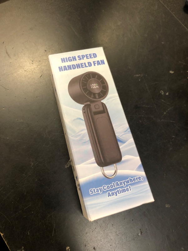 Photo 1 of 4 in 1 Portable Handheld Turbo Fan, 9000RPM High-Speed Mini, 180° Foldable, 1-100 Speeds, Up to 15H Use, 5000mAh Battery, Powerful Personal Cooling, Hand Held Fan for Travel, Indoor & Outdoor