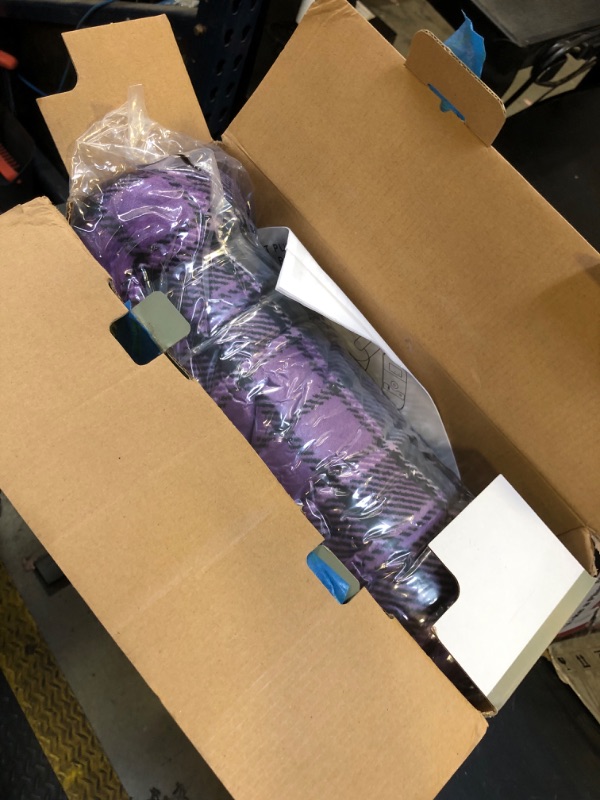 Photo 1 of Heated Blanket Electric, Twin Size 62X84, Heating Blanket with 10 Heating Levels & 8 Hours Auto Off, Purple Checkered Plaid Sherpa Blankets Warmer for Adults, Fast Heating and Washable, ETL & FCC