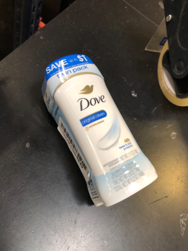 Photo 1 of Dove Invisible Solid Antiperspirant Deodorant Stick 2 Count Original Clean, for Women, For All Day Underarm Sweat & Odor Protection 2.6 oz
