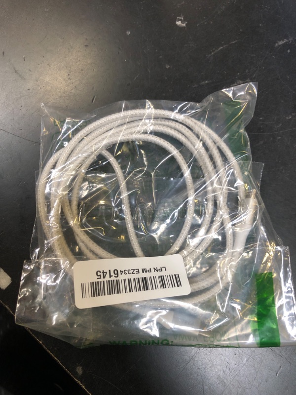 Photo 1 of Belkin BoostCharge USB-C to USB-C Power Cable (2M/6.6ft) Fast Charging Cable 240W Power Delivery USB-IF for MacBook Pro, iPad, iPhone 16 Series, Galaxy S25 Series, Nintendo Switch 2 & More - White