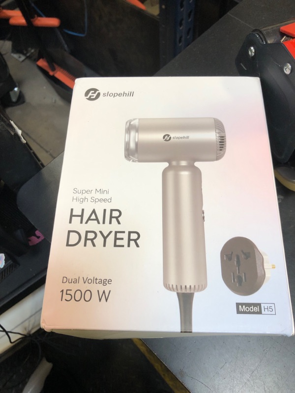 Photo 1 of slopehill Travel Dual Voltage Hair Dryer with Diffuser, Ionic Blow Dryer for Women, High-Speed Fast Drying, Compact Lightweight Hair Blow Dryer,Portable Hairdryer European 110-120V/220-240V