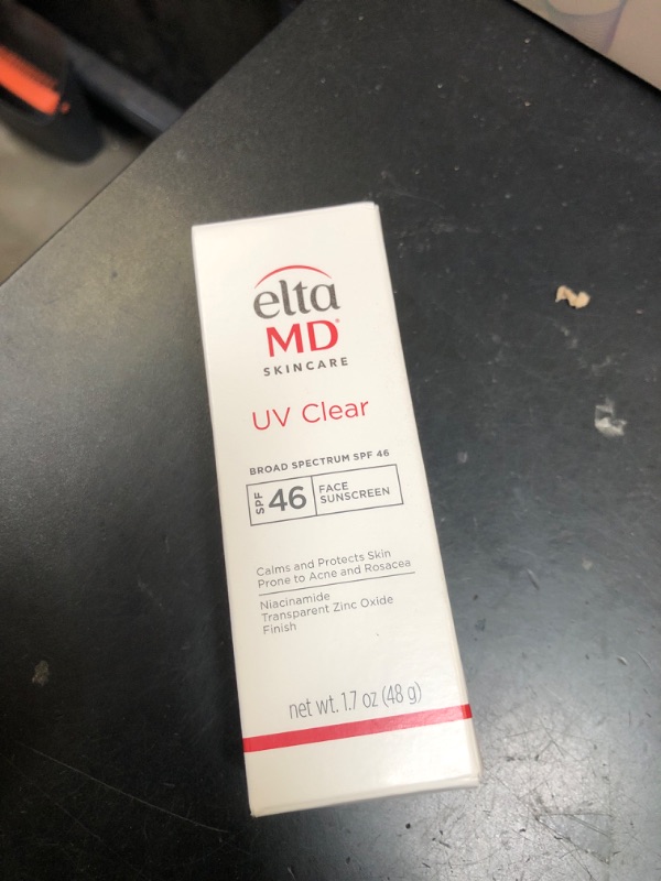 Photo 1 of EltaMD UV Clear Face Sunscreen SPF 46, Oil Free for Face with Zinc Oxide, Dermatologist Recommended Sunscreen Lotion, For Acne-Prone Sensitive Skin, 1.7 oz Pump EXP 04/2028