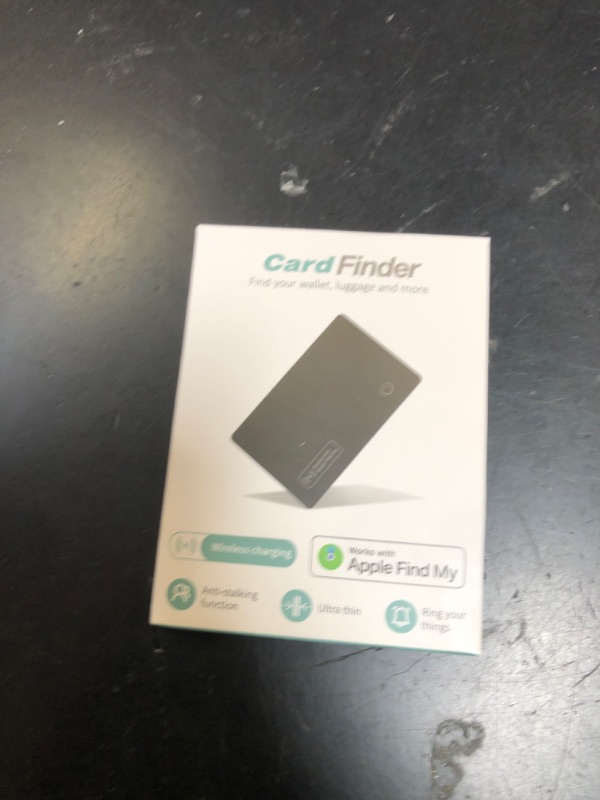 Photo 1 of Wallet Tracker Card Air-Tag (iOS Only) - Work with Apple Find My, Bluetooth Tracker Smart Card Wallet Finder, 0.08in Slim, IP68 Waterproof, Item Locator for Luggage Tags, Passports, Purse