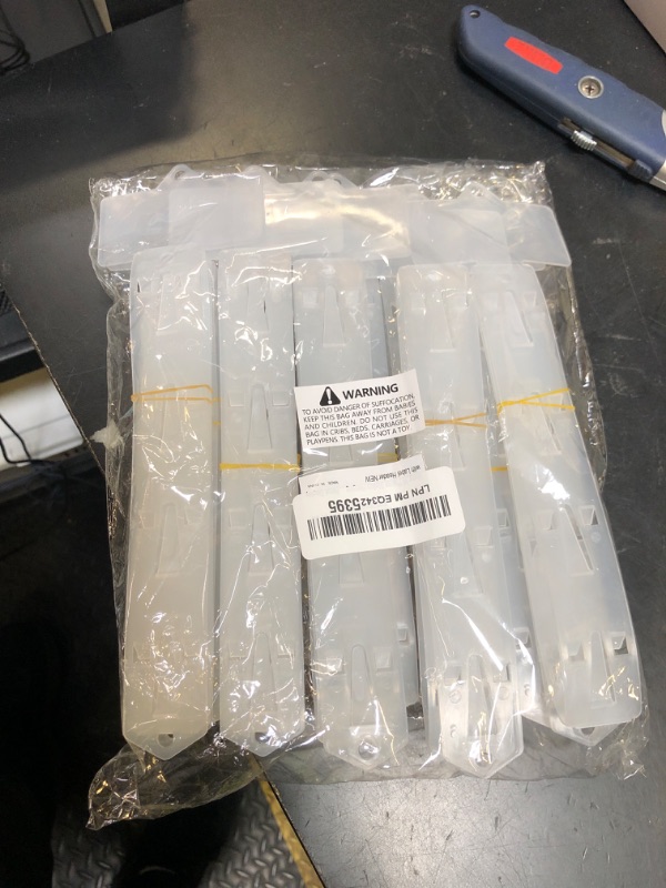 Photo 1 of 10 Pieces Station Hanging Merchandise Strips with Hooks, Display Merchandise Strips for Retail Display with Label Header