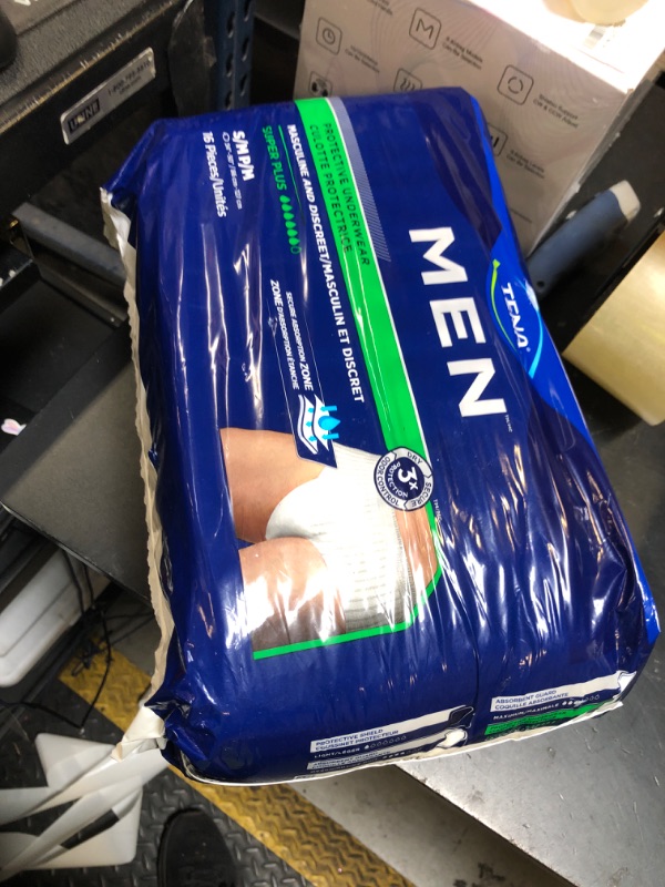 Photo 1 of Tena Incontinence/Bladder Control Underwear for Men, Protective, Medium/Large, 16 ct