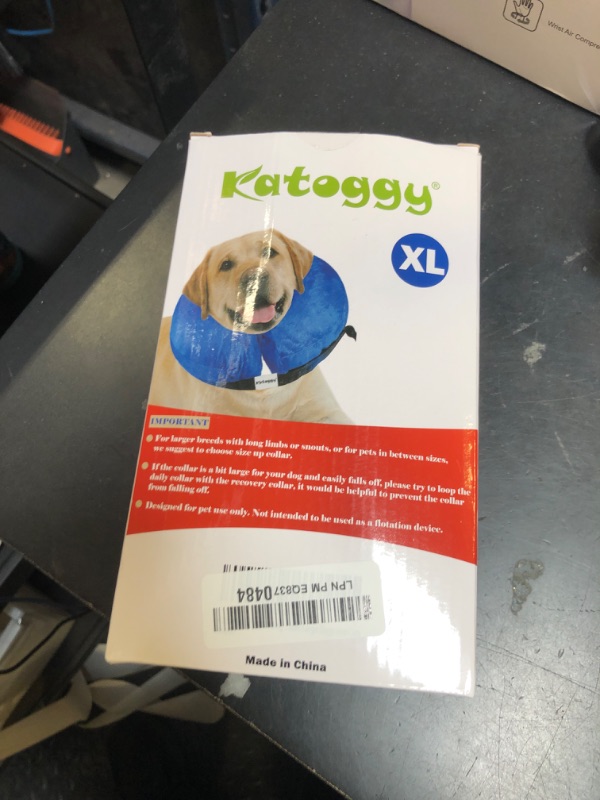 Photo 1 of Katoggy Inflatable Dog Cone Collar for After Surgery, Doggie Neck Blow up Donut Recovery ECollar, Soft Adjustable Dog Cone for Small Medium Large Dogs and Cats