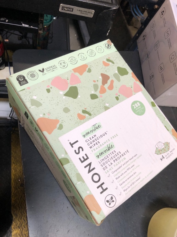 Photo 1 of The Honest Company Clean Conscious Multi-Use Wipes | Hypoallergenic + Unscented for Sensitive Skin | Over 99% Water, Compostable, Plant Based, Baby Wipes | Geo Mood, 288 Count