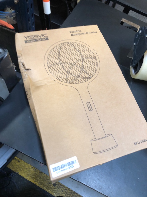 Photo 1 of YISSVIC Electric Fly Swatter Bug Zapper Racket Dual Modes Mosquito Killer with Purple Mosquito Light Rechargeable for Indoor Home Office Backyard Patio Camping